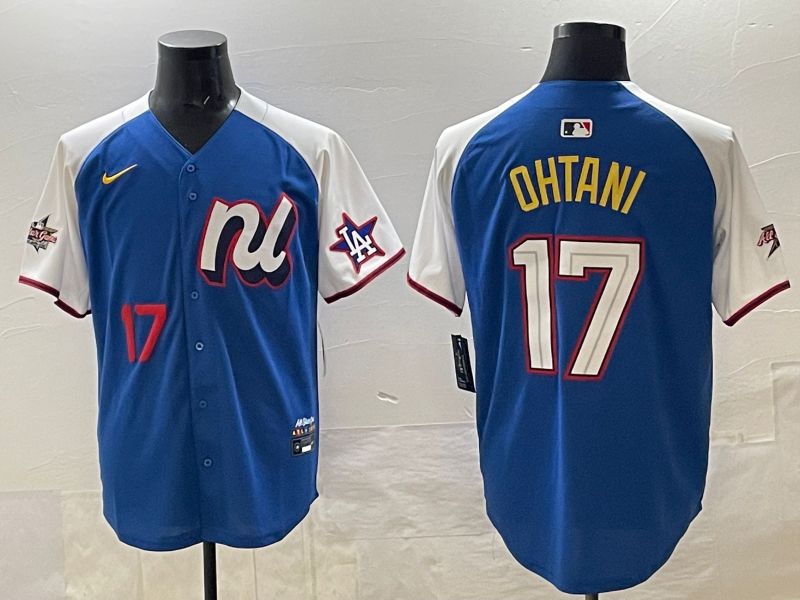 Men 2025 Los Angeles Dodgers #17 Ohtani Blue All star Nike MLB Jersey style 003->los angeles dodgers->MLB Jersey